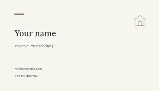 Interior colour consultation business card template · Quiet professional card