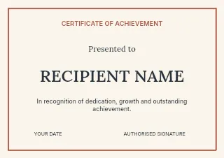 Creative Achievement certificate template · Structured certificates