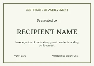 Community repair workshop certificate template · Structured certificates