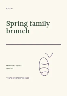 Spring family brunch flyer template · Typography & ornament