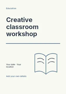 Creative classroom workshop flyer template · Typography & ornament