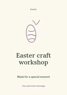 Easter craft workshop flyer template · Illustrated folio