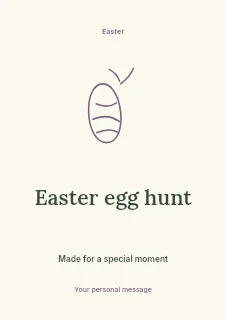 Easter egg hunt flyer template · Illustrated folio