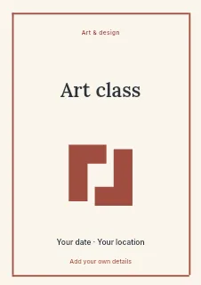 Spring Art Class flyer template · Framed editorial