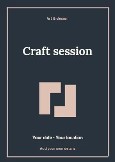 Spring Craft Session flyer template · Framed editorial