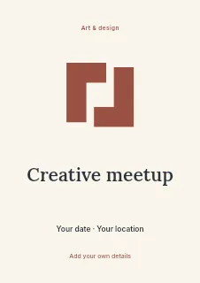Spring Creative Meetup flyer template · Illustrated folio