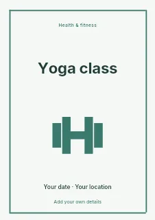 Spring Yoga Class flyer template · Framed editorial