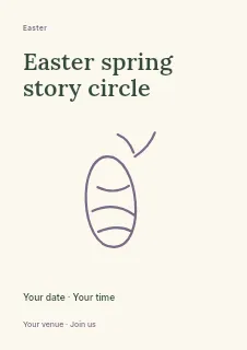 Easter spring story circle flyer template · Fine-line cover
