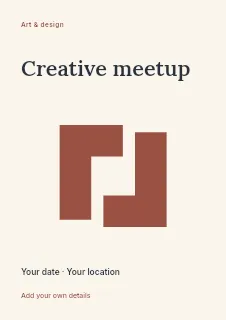 Summer Creative Meetup flyer template · Fine-line cover