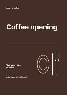 Weekend Coffee Opening flyer template · Typography & ornament