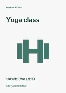 Weekend Yoga Class flyer template · Fine-line cover