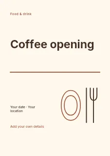 Winter Coffee Opening flyer template · Typography & ornament