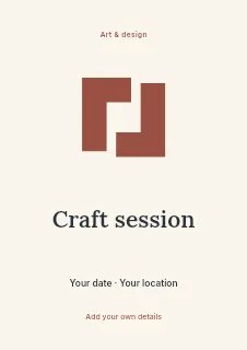 Winter Craft Session flyer template · Illustrated folio