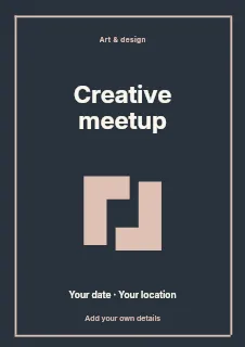 Winter Creative Meetup flyer template · Framed editorial
