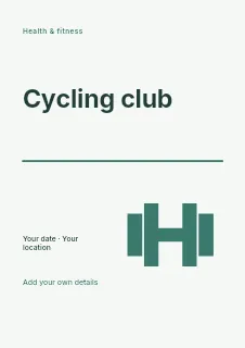 Winter Cycling Club flyer template · Typography & ornament