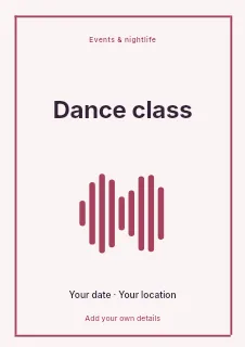 Winter Dance Class flyer template · Framed editorial