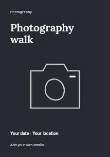 Winter Photography Walk flyer template · Fine-line cover
