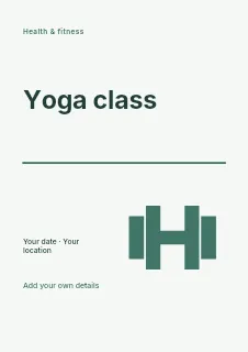 Winter Yoga Class flyer template · Typography & ornament