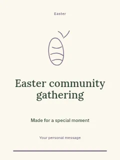 Easter community gathering invitation template · Botanical invitation