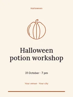 Halloween potion workshop invitation template · Botanical invitation