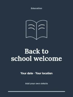Back to school welcome invitation template · Botanical invitation