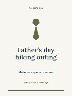 Father’s Day hiking outing invitation template · Botanical invitation