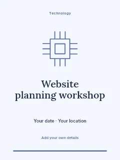 Website planning workshop invitation template · Botanical invitation