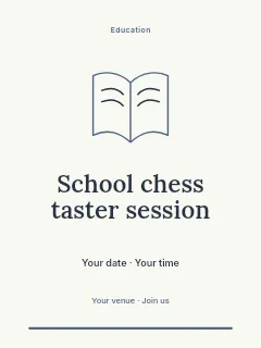 School chess taster session invitation template · Botanical invitation