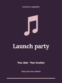 Weekend Launch Party invitation template · Botanical invitation