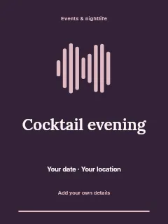 Winter Cocktail Evening invitation template · Botanical invitation
