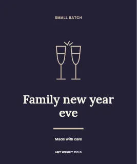 Family New Year Eve label template · Artisan label
