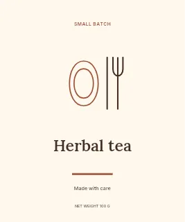 Herbal Tea label template · Artisan label