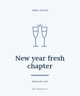 New Year fresh chapter label template · Artisan label