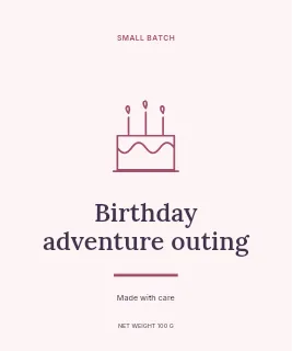 Birthday adventure outing label template · Artisan label