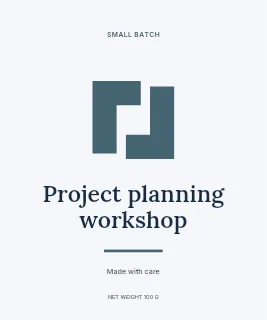 Project planning workshop label template · Artisan label