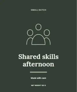 Shared skills afternoon label template · Artisan label