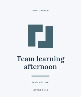 Team learning afternoon label template · Artisan label