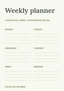 Community garden welcome planner template · Structured planners