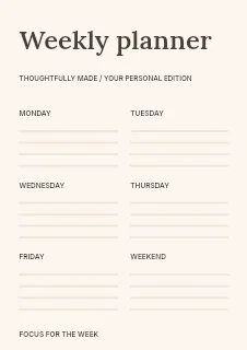 First year memory book planner template · Structured planners