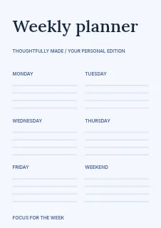 Technology learning meetup planner template · Structured planners