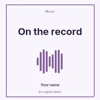 On the Record podcast cover template · Framed editorial