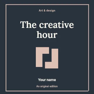 The Creative Hour podcast cover template · Framed editorial