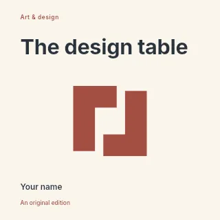 The Design Table podcast cover template · Fine-line cover