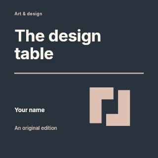 The Design Table podcast cover template · Typography & ornament