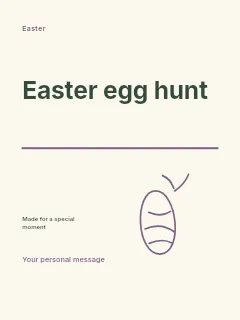 Easter egg hunt poster template · Typography & ornament