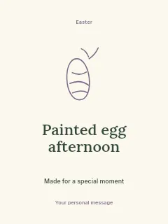Painted egg afternoon poster template · Illustrated folio