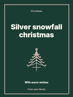 Silver snowfall Christmas · Framed editorial
