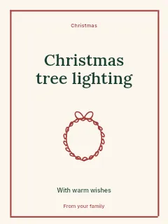 Christmas tree lighting poster template · Framed editorial
