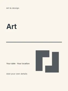 Open Studio poster template · Typography & ornament