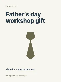 Father’s Day workshop gift poster template · Fine-line cover
